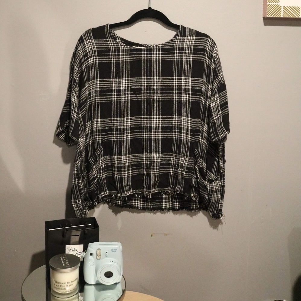 Striped black and white shirt